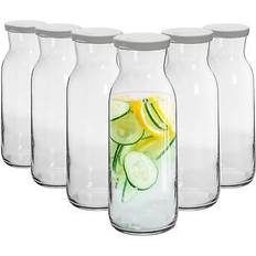 Yellow Wine Carafes Argon Tableware 6X 1200ml Glass Water Wine Carafe