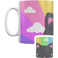 Multicolore Tasses à espresso Inquisitive Creatures Kawaii Kitten Mug - Noir Tasse à espresso