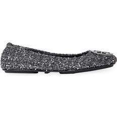 Ull Lågskor Tory Burch Minnie Travel embellished ballet flats silver