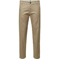 Selected Rak Passform Chinos Brun