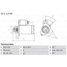 Bosch 0986013600 Starter Motor 1360 12 V