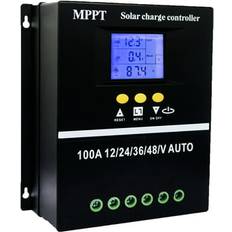 Y&H Y&H 100A MPPT Solar Charge Controller 12V 24V 36V 48V LCD Display Battery Intelligent Regulator Max 100V Input Dual USB for Lead-Acid/Lithium