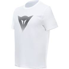 Dainese T-Shirt Logo, T-Shirt Kurzarm 100% Baumwolle, Herren, Weiß/Schwarz