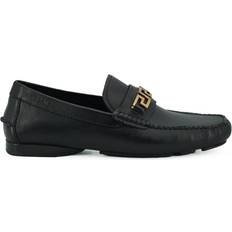 Versace 44 - Herre Sko Versace Black Calf Leather Loafers Shoes EU41/US8