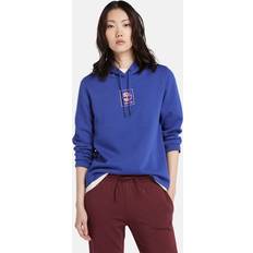 Timberland Damen Pullover Timberland Stack Logo Hoodie Für Damen In Blau Blau, Größe Blau