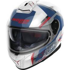 Motorcycle Equipment Nolan Integralhelm n80-8 wanted n-com metal white red blue silver Weiß