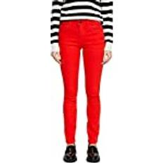 Rot Jeans Esprit Mid-Rise-Stretchjeans in schmaler Passform