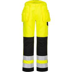 Work Clothes Portwest PW2 Hi-Vis Holster Trousers Yellow & Black UK46 Regular