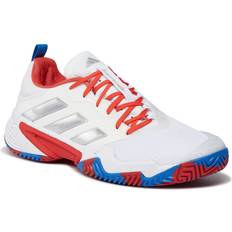 Adidas White Racket Sport Shoes adidas Barricade All Court Shoes White Man