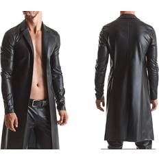 Leather Imitation - Men Clothing Demoniq Herren mantel schwarz