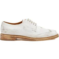 Maison Margiela Distressed Velvet Oxford Shoes White