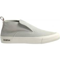 Grau Loafers SeaVees Huntington Middle Grey Womens Shoes Leather