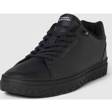 Tommy Hilfiger Leather TH Monogram Cupsole Trainers TRIPLE BLACK