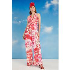 Jumpsuits - Multicoloured Jumpsuits & Overalls Coast Lisa Tan Ruffle Wide Leg Jumpsuit Multi