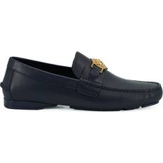 Versace 44 - Herre Sko Versace Navy Blue Calf Leather Loafers Shoes EU44/US11