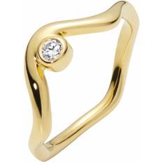 22k Rings Maria Black Nora Ring - Goldplated Silver