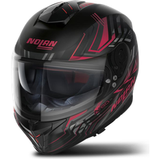 Nolan Pink Motorcycle Helmets Nolan N80-8 Turbolence N-Com Full Face Helmet - Flat Black/Pink