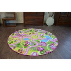 Polyamide Carpets RUGSX Round Sweet Pink