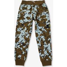 Stone Island Trousers Children's Clothing Stone Island Military Green Kids Camouflage-print Straight-leg Cotton-jersey Jogging Bottoms Years