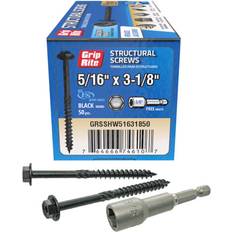 Building Materials Grip-Rite wire X 3-1/8 L Star Hex Head Structural Screws 50