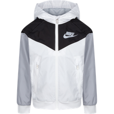 Nike Black Outerwear Nike Boys Windrunner Jacket Boys' Preschool Black/Wolf Grey/White