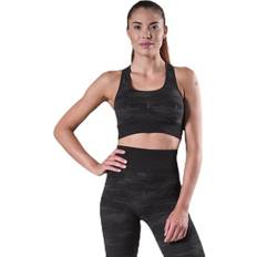 Fitness Seamless Racerback Bra Patterned/Black