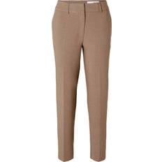 Selected Femme Beskurna Byxor Brun