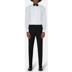 Oscar Jacobson Denz Wool Tuxedo Trousers Black