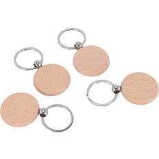 Wallets & Key Holders Tlily Blank Round Wooden Key Chain Diy Wood Keychains Key Tags Can