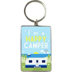 Wallets & Key Holders WPL Gifts I'm A Happy Camper Metallic Keyring Lovely Birthday Christmas Gift Idea