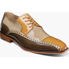 Green - Men Oxford Stacy Adams Shoes Plaza Modified Cap Toe Oxford Olive Multi