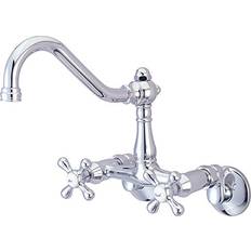 Elements Of Design ES3221AX Hot Springs 2-Handle Wall Mount Kitchen Faucet 8-1/2 in Polished Chrome Polished Chrome