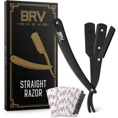 Straight Razor Straight Edge Razor Stainless Steel Shavette Barber Razor Mens Shaving Knife Straight Razor Kit For Men and Women Black