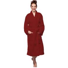 Red Robes Private Label Luxurious Cotton Terry Bathrobe With Shawl Collar Burgundy