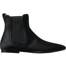 Dolce & Gabbana Laced Ankle Boots Dolce & Gabbana Black Leather Chelsea Men Ankle Boots Shoes EU42/US9