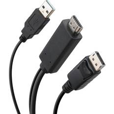 IOGEAR 6 Ft. Active 4K60Hz Hdmi To,Displayport Cable