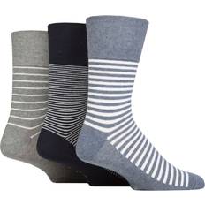 SockShop Abbigliamento SockShop Pairs Mens Gentle Grip Cotton Holiday Navy/Denim/Grey Stripe