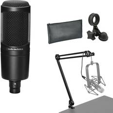 Audio-Technica AT2020 Cardioid Condenser Microphone, Bundle with Broadcast Arm