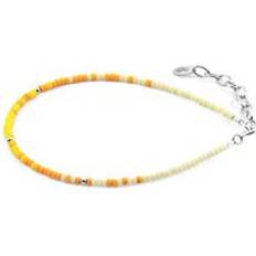 Paulina Silver and Miyoko Glass Bracelet Yellow One