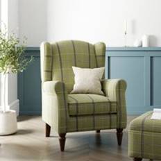 Dunelm Armchairs Dunelm Oswald Check Green Armchair