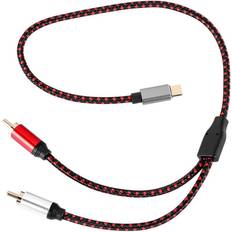 Perfet Usb Type-c to 2 Cable Type C Rca Cable Jack Type C Rca