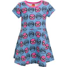 Marvel Dresses Children's Clothing Marvel Marvel Spider-Man Little Girls French Terry Skater Dress Blue