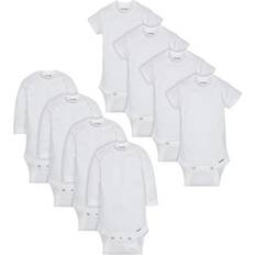 Boys - S Bodysuits Onesies Brand Baby 8-Pack Short Mix & Match Bodysuits, White Short & Long Sleeve, Newborn