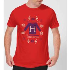 Christmas Jumpers - Red Harry Potter Christmas Sweater Men's T-Shirt Red