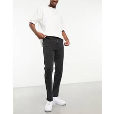 Forvaskede Sorte Slim-Jeans
