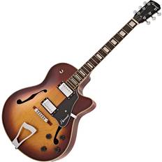 Hartwood Novella Hollowbody Guitar Tobacco Sunburst