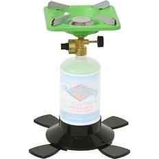 Camping Stoves & Burners Flame King Flame King Bottle Top Single Cooking Camp Burner with Lightweight Base Stand, for Use with 16.4 ounce Propane Gas Cylinders not included Green