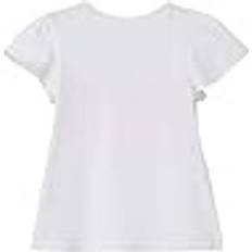 Fjärilsärmar Överdelar Barnkläder s.Oliver Junior Girl's T-Shirt mit Pailletten, White, 104/110