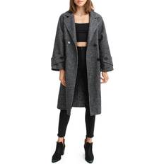 Wool Coats Belle & Bloom Women Belle & Bloom Rumour Has It Oversized Wool Blend Coat Charcoal Charcoal