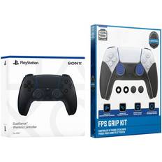 Sony Gamepads Sony PlayStation 5 DualSense Wireless Controller with FPS Grip Kit Bundle Midnight Black